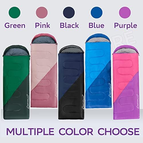 Clostnature Sleeping Bag for Adults and Kids - Lightweight Camping Sleeping Bag for Girls, Boys, Youths, Ultralight Backpacking Sleeping Bag for Cold Weather - Compression Sack Included(Left Zipper) 6 416o2ZLgrML. AC