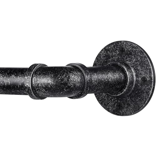 DEFYNEE Barra de cortina de 80 a 305 cm, barra de cortina industrial, montaje en techo y pared, 25 mm de diámetro, barra de cortina extensible para terraza, puerta corredera de cristal, salón, color