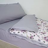 10XDIEZ Saco Nórdico Ajustable Cama Individual (Funda + Relleno) - (Gris Romantique - Cama 90cm)