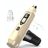 Huiteng XR Dog Nail Grinder with Dust Collector, 7-Speed Powerful Nail Trimmer for Dogs, Cats & Large Pets, Features LED Light & Single-Hand Control, Quiet & Rechargeable (7-Speed with Dust-Collect)