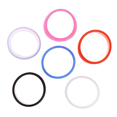 CLISPEED 6 Piezas Anillos de Protección para Empuñaduras de Raquetas de Bádminton y Tenis Antideslizantes y Ajustables Material de y Durable Accesorio para el y Prolongar Raquetas