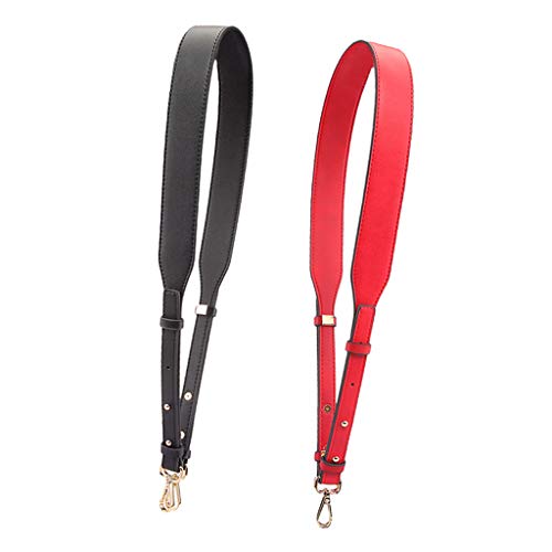 Conjunto de 2 tiras femininas de couro sintético para substituição de alça de mão longa da Menolana