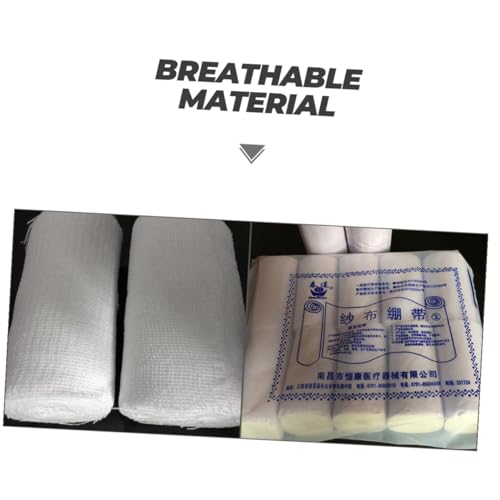 Cabilock 10 piezas rollos de gasa conformes 8x600cm para primeros auxilios, venda para heridas, envoltura para entrenamiento de emergencia y uso deportivo miniatura 3