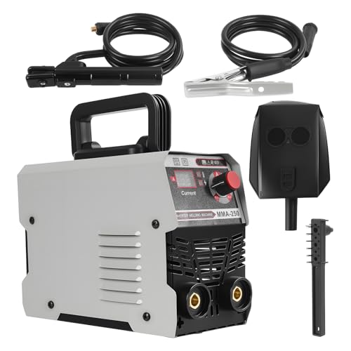 Tifemap Máquina de Soldar Electrodo, Soldador Inverter Portátil 220V, 120A, 20-300A Ajustable, Grupo de Soldadura con Electrodos Soldadura para Tubos, Acero Inoxidable y Más (Gris-a)