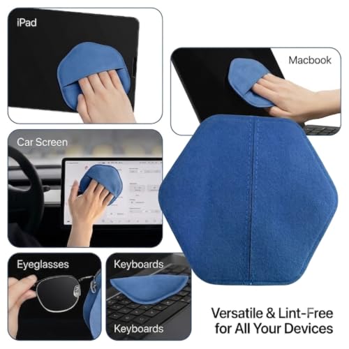 Microfiber Car Screen Cleaner Cloth Electronic Wipes Reusable Cleaning Pad for Laptops, Computer, Tablets, TV,Monitors,Screen Wipes Interior Car Accessories(6 Pack) by Mketnymy - Used condition - Image 7