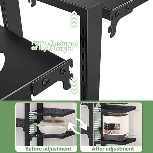 devesanter Pot Organizers 7 Tier Snap-on and Adjustable Heavy Duty Pan Organizer for Cabinet Multiple Use Modes Pot Pan for Kitchen Counter and Cabinet - Image 6