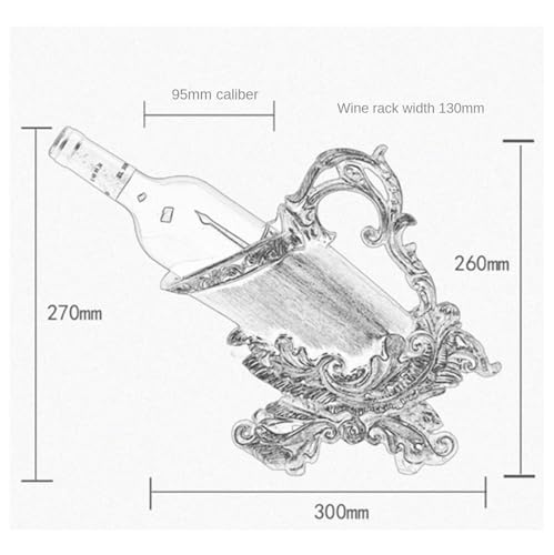 Soporte vintage para botellas de vino de resina miniatura 2