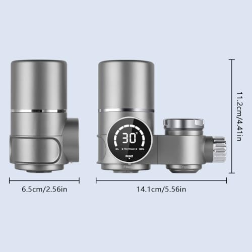 HOTUT Water Filter Tap, UV Light Blue Filter Home Kitchen, Water Filter System, Limescale Filter Tap, Reduces Sand, Chlorine and Bad Taste – Digital Meter Display