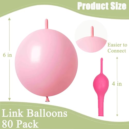 Ballons en latex à maillons rapides rose clair de 15 cm pour arche de mariage féerique - 2