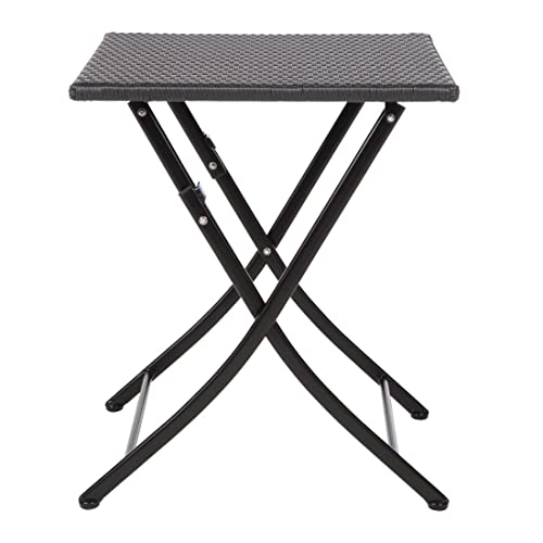 Bolero vierkante stalen bistro tafel zwart 70cm