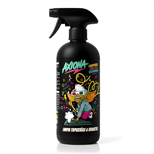 AXIONA Limpia Tapicerías Profesional para Coche 1L – Potente Limpiador Quitamanchas, Moquetas y Alfombrillas – Limpieza Interior, Tela, Cuero, Alcántara y Asientos – Car Detailing