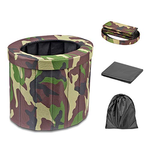 Evershop Portable Toilet Camping Toilet Outdoor Commode Car Toilet Folding Stool,Travel Potty,Toilet for Camping, Hiking, Boating,Trips, Traffic jam