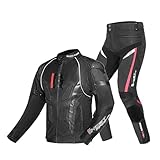 SHUOJIA Motorrad Jacke Herren Motorradfahren Motorradjacke Wasserdicht Körperprotektoren Schutzkleidung mit Protektoren (Style B-Suit,10XL)