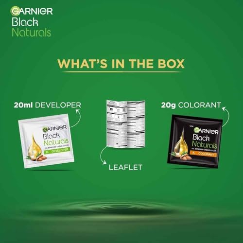 Image of Garnier Black Naturals Hair Color, Shade-3. Brown Black 20ml 20g [Pack of 5] 200g