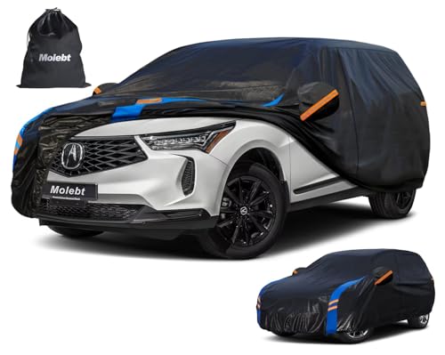 Image of Custom Fit SUV Car Cover for Acura RDX (2007-2026), Upgraded Waterproof All Weather Outdoor Auto Cover with Driver Door Zipper & Mirror Pockets, UV /Snow /Dust Protection