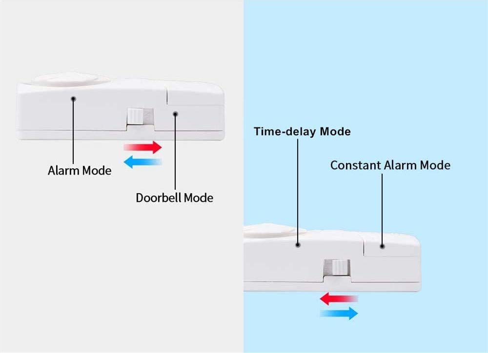 Sistema de seguridad inalámbrico de alarma magnética con sensor de retardo de 110 dB, 4 en 1 modo de alarma de ventana de 10 piezas