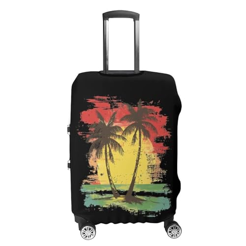 Beach Palm Trees Travel Luggage Cover for Suitcase 19-32 Inches Elastic Washable Baggage Protector4