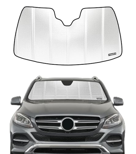 Pigenius Windshield Sun Shade for 2016-2019 Mercedes-Benz GLE/GLS SUV. Front Window Sunshade with Storage Bag