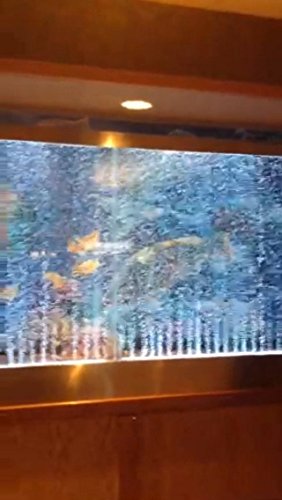 Bubble Fountain XXL 72" Tall X 80" Wide Standing Base, 4 PCs Panels, Sensory Room Water Feature Color Lights/Remote Ctrl by Jersey Home Decor