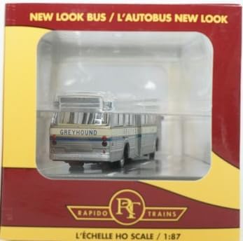 Rapido Fishbowl Bus 1:87 Scale HO Scale Greyhound Standard Editon- #238 New Looks in Box GMC with Display case. The Bus Measures About 5" Long. Rare-Includes Decals that can be Applied.