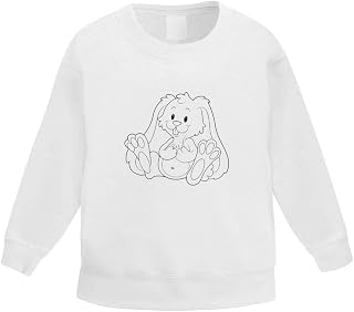 Azeeda 'Sitting Bunny' Kid's Sweatshirt/Jumper (3-4 Years) (KW00008053)