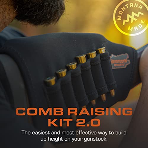 Beartooth Comb Raising Kit 2.0 | Improve Accuracy | Neoprene | Reduce Recoil - Rifle Model (Black - Left Handed) #TOP1