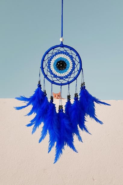 Evil Eye Dreamcatcher Car Hanging – Mini 3 Inch Dashboard & Rearview Mirror Decorative Showpiece | Good Luck Charm for Positive Energy, Protection & Home Décor Gift-image-49