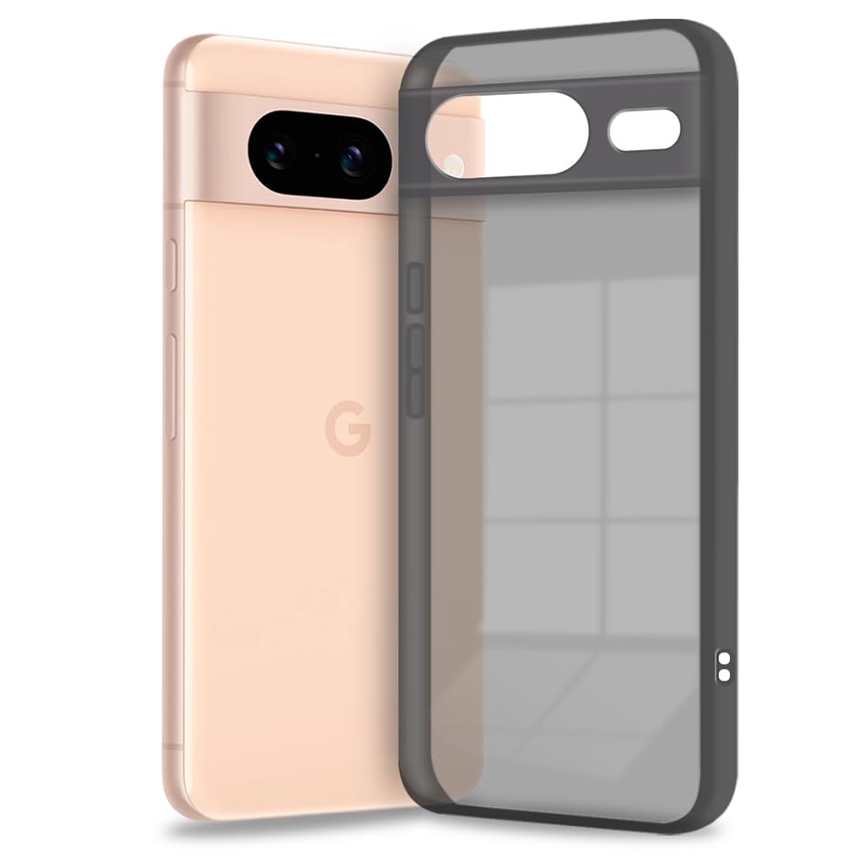 Fashionury Colored Transparent Back Cover for Google Pixel 8 | Camera Protection Bump | Shockproof Design | Colored TP | Bumper Case for Google Pixel 8 (Black) (B0DJ7BSNML) Amazon Price History, Amazon Price Tracker