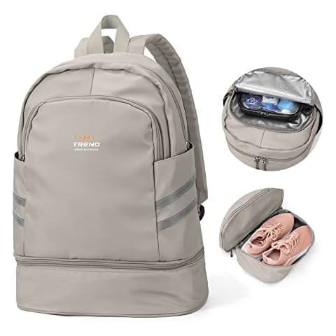 Mochila de viaje para mujer con compartimento para zapatos y bolsillo húmedo Cover