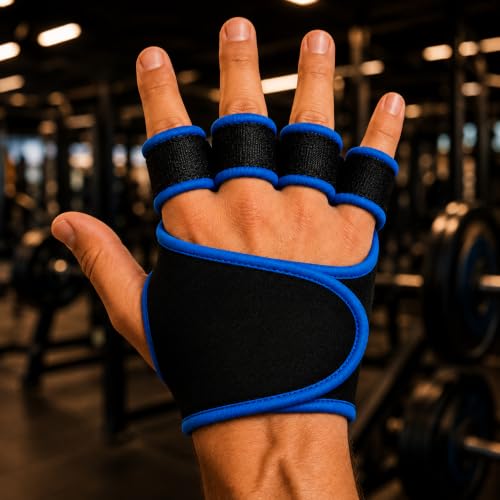 Luva Academia Unissex Neoprene, Meio Dedo, Ideal para Musculação e Levantamento de Peso