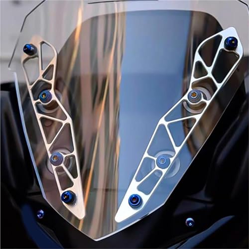 Support pare-brise aluminium CNC Xmax 300 finition premium noire - 3