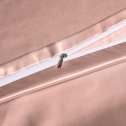 Image of NSGZ Satin Duvet Cover for Weighted Blanket, 48x72, 8 Ties, Champagne Gold | 8 Ties And Zipper For Secure Fit, Cooling Satin Gentle On Skin, Machine Washable, Fits 48x72 And 60x80 Weighted Blankets