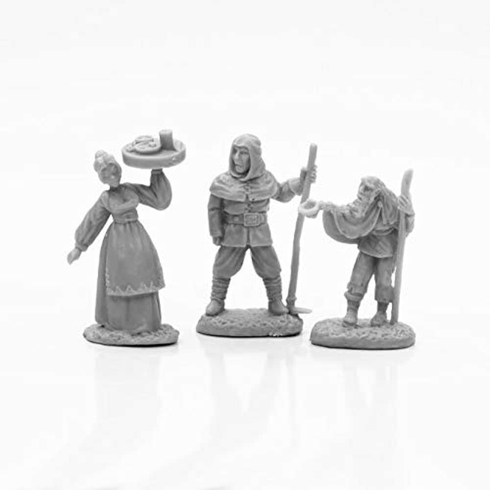Villageois Crone - Bones Reaper 44033 : Figurine RPG 35mm Pour Dreadmere Et JDR Jeu De Figurines