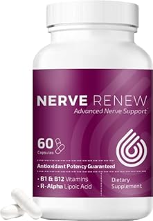 Nerve Renew Advanced Nerve Support - Natural Nerve Discomfort Support with R-Alpha Lipoic Acid and Vitamin B Complex - 60 Capsules - Antioxidant Potency, Fast-Acting Formula