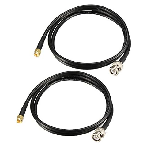 sourcing map RG58 Coaxial Cable with BNC and SMA Connectors Cover