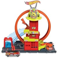 Hot Wheels City Super Estación de Bomberos Pista para Coches de