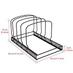 Toplife 10+ Bakeware Organizer Rack for Kitchen Bakeware, Cookware, Dinnerware, Cutting Boards, Plates, Pot and Pan Lids (Brown) - Image 3