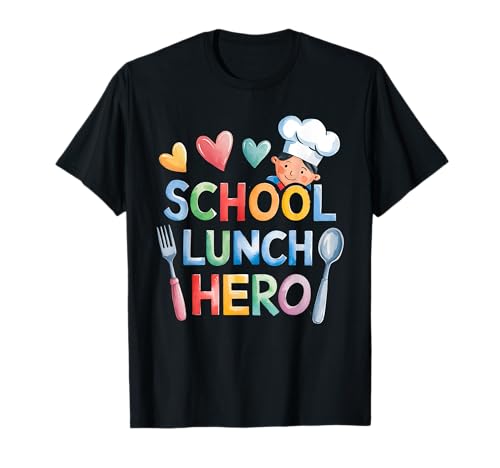 Cute Lunch Hero Squad, une employée de cafétéria, héros des repas scolaires T-Shirt