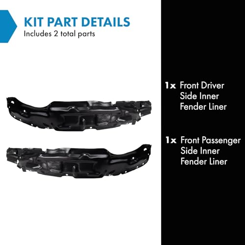 Image of TRQ Front Inner Fender Liner Set Compatible with 1999-2002 Toyota 4Runner TO1250106 TO1251106