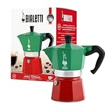 Bialetti – Moka Express Italia Collection: Klasyczna Kawiarka Do Przygotowywania Prawdziwej Włoskiej Kawy, 6 Filiżanek (270 Ml), Aluminiowa, W Kolorze Czerwonym, Zielonym, Srebrnym
