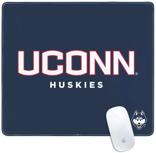 Skinit Medium Gaming Mouse Pad - Officially Licensed Huskies UConn Design with Stitched Edges, Waterproof, Non-Slip Rubber Base, Desk Mat for Keyboard & Mouse, 17.7" x 15.75" inches
