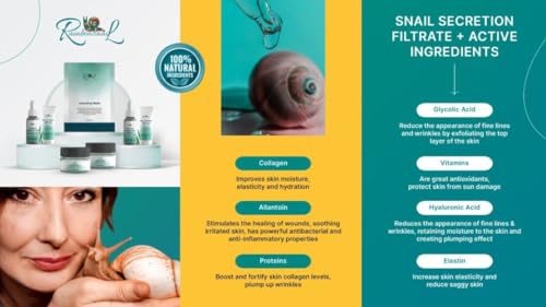 RainbowSnail - 5 in 1 Snail Mucin Skincare Set - Snail Skincare Set, Skincare Set Gift, Snail Moisturiser Face Women, Korean Skincare, Gift For Her, Sunscreen, SPF30, Eczema - Image 3