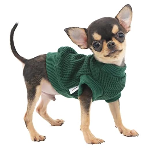 LOPHIPETS Lightweight Dog Sweaters for Puppy Small Dogs Puppy Chihuahua Yorkie Clothes-Atrovirens/XXS