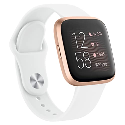 AK Silicone Bands Compatible With Fitbit Versa 2 / Versa / Lite / SE, Classic Soft Straps...