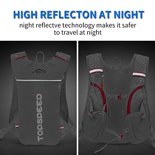 Image of INOXTO Running Hydration Vest Backpack,Lightweight Insulated Pack with 1.5L Water Bladder Bag Daypack for Trail Hiking Running Cycling Race Marathon for Women Men
