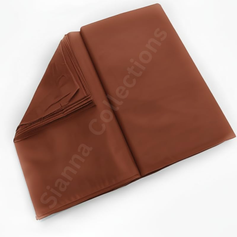 Image of Premium Plain Cotton Costume Lining Dress Fabric 34 inch Wide, Best Material - Brick Color - 3 Meter Pack