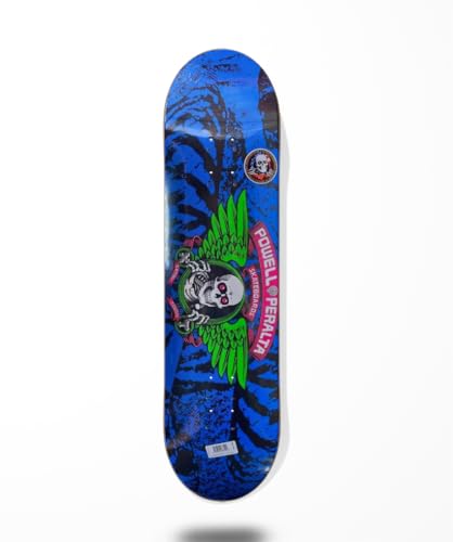 Powell.P Monopatín Skate Skateboard Deck Tabla Winged Ripper Blacklight 8.0