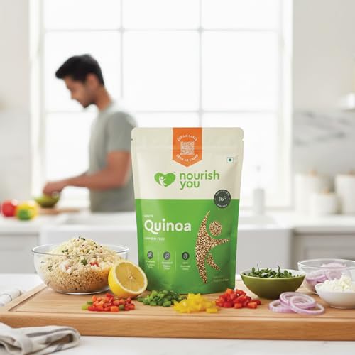 Nourish You White Quinoa Seeds 1Kg | Gluten Free, High-Protein Superfood | Vacuum-Sealed for Freshness | Low GI, Weight Management Diet Food | Use for Salads, Upma, Pulao & Porridge - Image 7