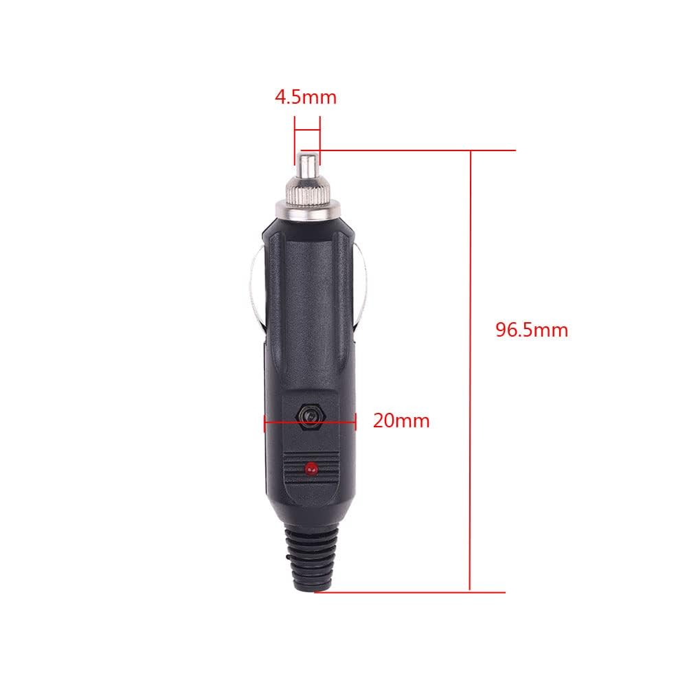 Confezione Da 2 Prese Accendisigari Maschio Da 12 V CC Con Fusibile Rosso Da 10 A E Indicatore Led Di Alimentazione 95188187