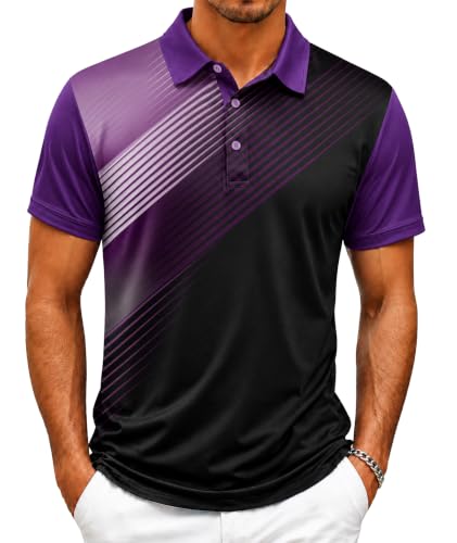 Image of ZITY Mens Golf Shirt Short Sleeve Athletic Casual Work Collared Polo Tshirt